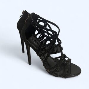 Black Strappy High Heels